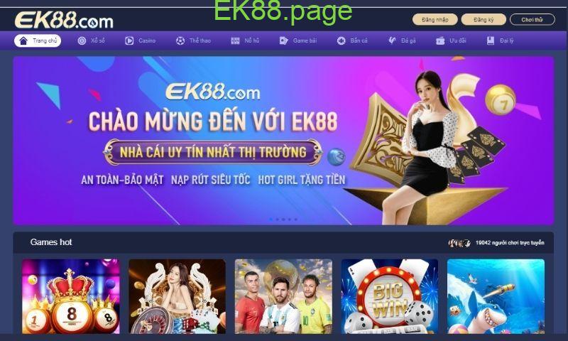 EK88 là một nhà cái cá cược trực tuyến uy tín và lâu đời