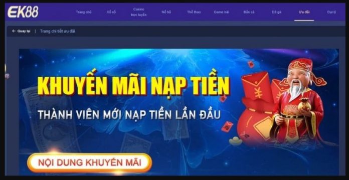 khuyen-mai-ek88-2 (1) Nội dung chương trình khuyến mãi EK88 nạp lần đầu